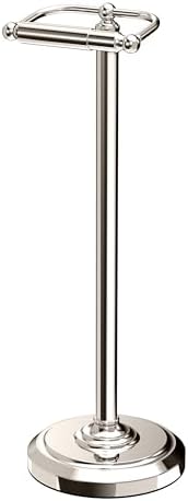 Gatco 1436PN Freestanding Toilet Paper Holder 22 H Polished Nickel