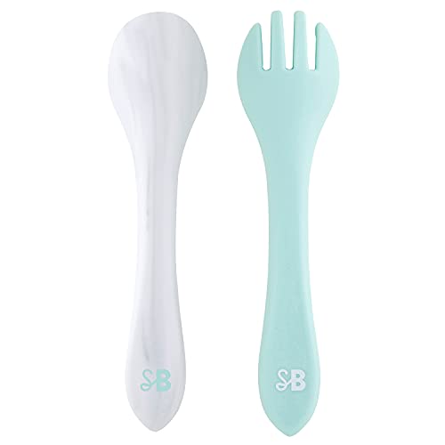 Stephan Baby Silicone Spoon Fork Set Sweet and Tasty for Babies