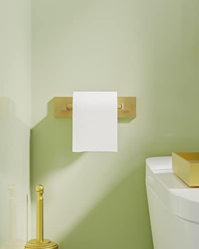 Premium Gold Toilet Paper Holder Double Post Pivoting System