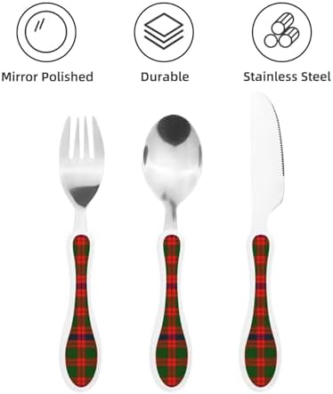 Royal Stewart Kids Modern Tartan Flatware Set for Toddlers