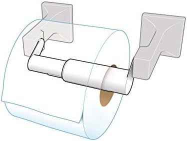 Teravan Toilet Paper Holder Extender White Set of 2