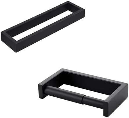 KES 10 Inch Towel Holder Matte Black