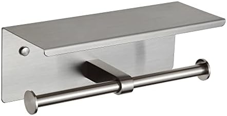 Sturdy 304SS STopleft Holder Double Head Space Saver Brushed Nickel Rust-Free