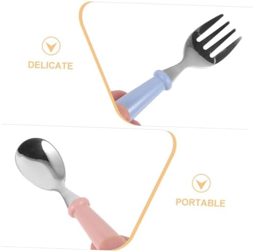 TOYANDONA 2-Pack Stainless Steel Flatware Set with Plastic Handle