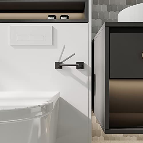 Double Post Pivoting Mat Black TP Holder