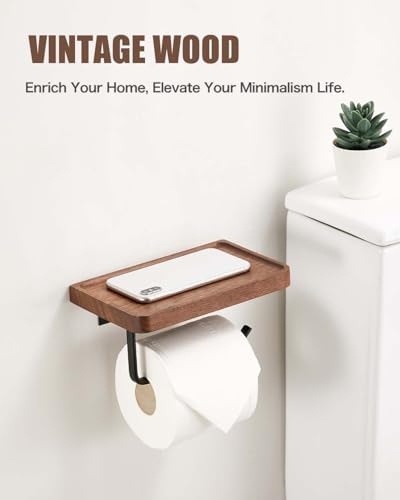 Premium toilet paper holder with shelf by Sino Salected