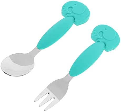 Stainless Steel Fork and Spoon Training Set for Babies