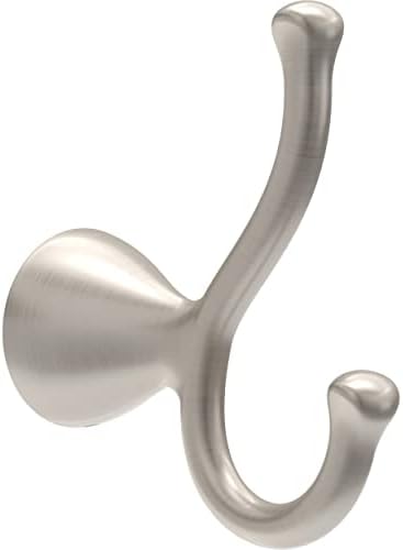 Deltas Premium ARV35 Double Towel Hook in Brushed Nickel Compact Durable