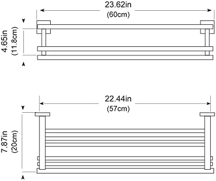 RTCUL Bath Towel Hanger 24 Inch Double Bar