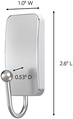 4 Count Satin Nickel Bath Hooks Modern No Tools Required Organizer