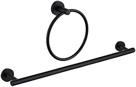 Bathroom Towel Bar Rustproof Stainless Steel 236 Long Matte Black Finish