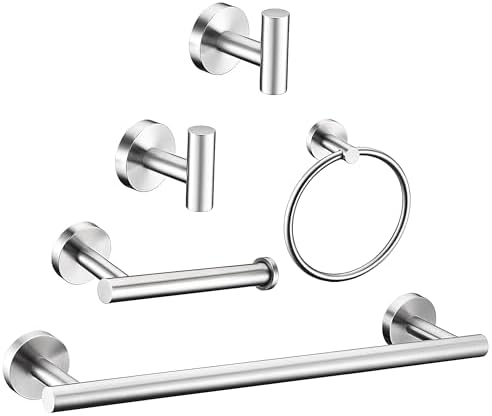 5-Piece Stainless Steel Bathroom Kitchen Hardware Set
