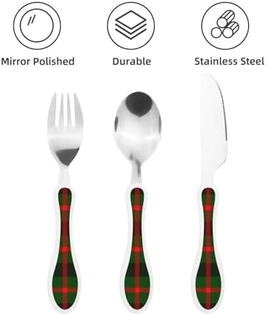 Royal Stewart Glen Lyon District Tartan Stainless Steel Kids Flatware Set