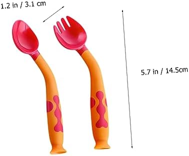 FAVOMOTO Bendable Spoon Fork Set for Infants 1