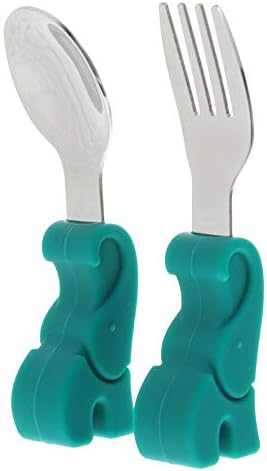 TOYANDONA 1 Set Lookup Baby Spoon and Fork Set