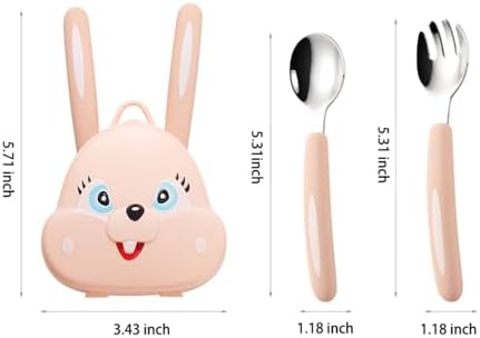 Bunny Travel Utensils Set for Toddlers
