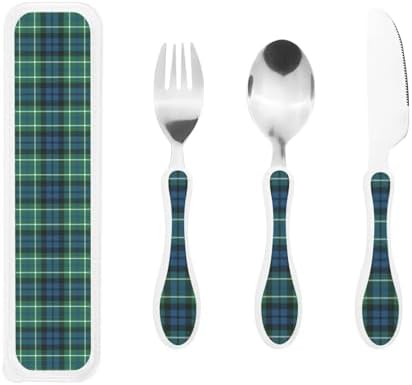 Royal Stewart Ancient Tartan Scottish Clan Macneill Portable Kids Utensil Set