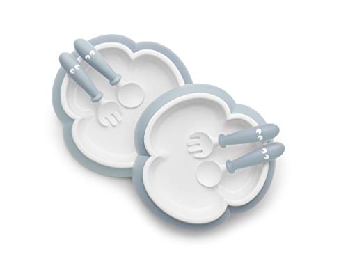 BabyBjrn Baby Plate Spoon Fork Set Powder Blue