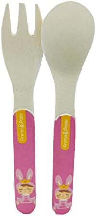 Durable Bamboo Toddler Forks Spoon Set for Meals