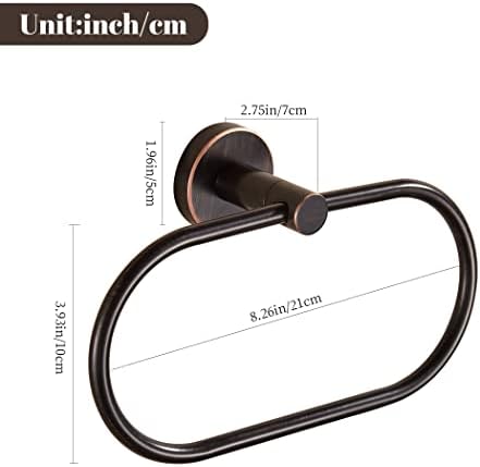 BigBig Home Bronze Towel Ring 180 Rotatable Wall Mounted Bathroom Towel Holder