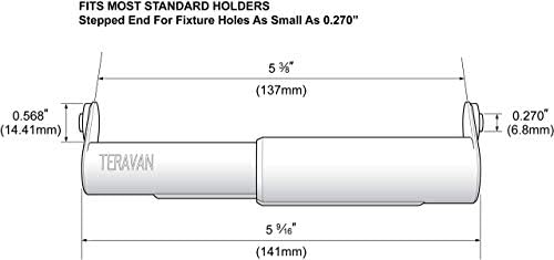 Teravan Toilet Paper Holder Extender White Set of 2