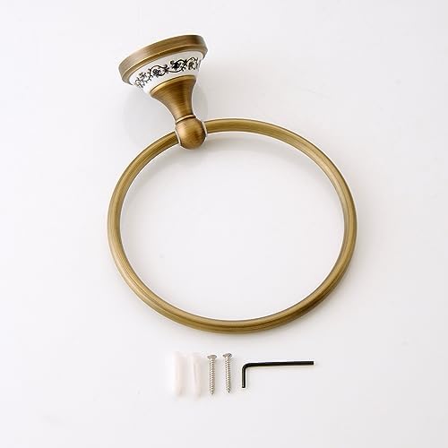 Elegant Bronze Towel Ring for Home Travel