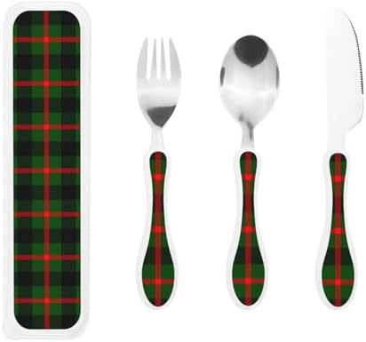 Royal Stewart Glen Lyon District Tartan Stainless Steel Kids Flatware Set