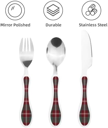 Royal Stewart Crawford Modern Scottish Tartan Portable Kids Utensil Set