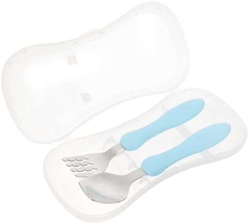 GLSTOY Baby Spoon and Fork Set with Storage Box