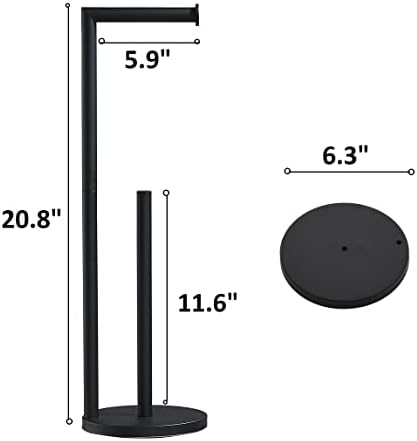 Sturdy Matte Black Toilet Paper Holder