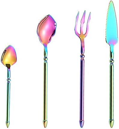 Rainbow Design Stainless Steel Flatware Set for 4