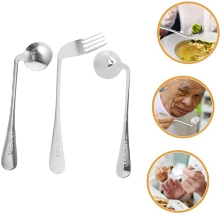 HakidzEl Hand Ansiangled Flatware Set for Elder Importance Needs