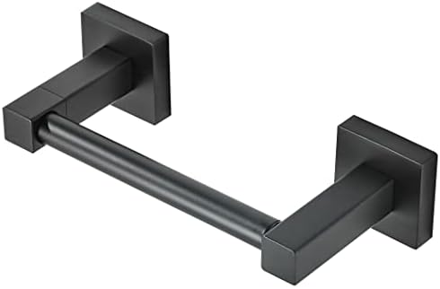WOLIBEER Black Toilet Paper Holder with Double Post Pivoting Design