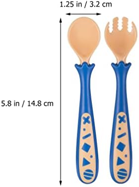 Kisangel 1 Set Teether Spoon Baby Fork Kids Cot Best