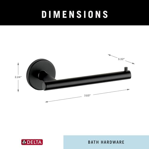 Delta Trinsic 1-Pack Toilet Paper Holder Matte Black