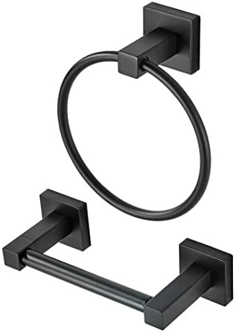 Double Post Pivoting Black Toilet Paper Holder