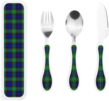 Modern Tartan Kids Utensil Set