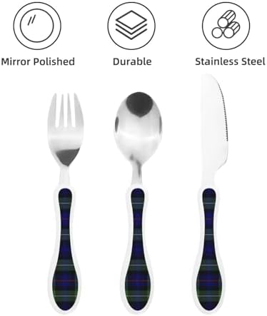 Royal Stewart Cumbernauld District Tartan Portable Kids Utensil Set 3-Piece Set