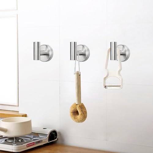 TocTen 3-Pack Stainless Steel Towel Hook Set