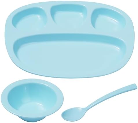 KALAVINKA Hygienic Toddler Tableware Set 6PCS Blue Yellow