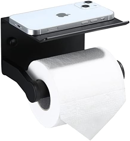 Homely Trove - SmartHome Toilet Paper Holder with Phone Shelf Durable Aluminum Roll Dispenser
