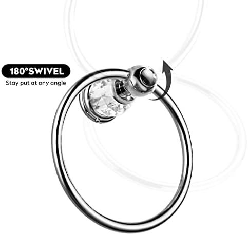 Crystal Towel Holder Silver Bathroom Towel Rack
