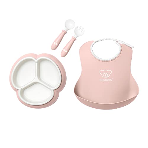 BabyBjrn Mealtime Set 4pc Powder Pink
