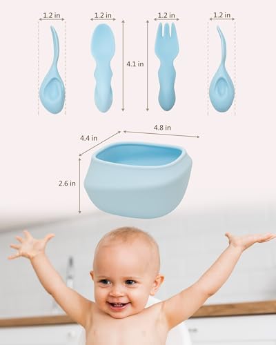 Ergonomic Toddler Utensils Set for 1-4 Year Olds