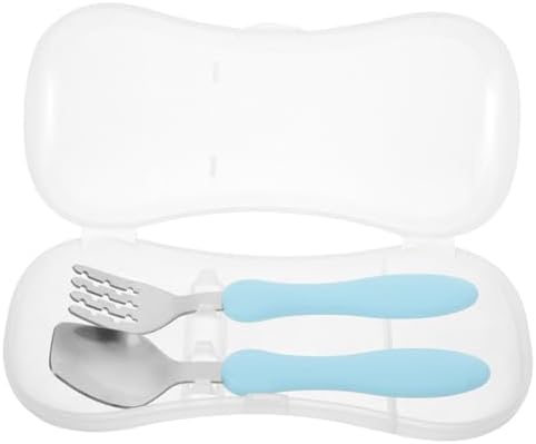 Safe self-feeding utensils set with storage box - Great for weaning