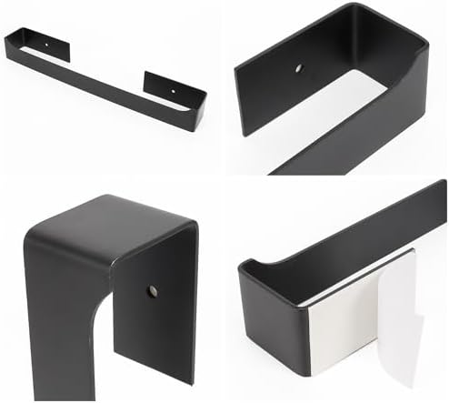NearMoon Self Adhesive Hand Towel Holder Stainless Steel 14 Long Matte Black