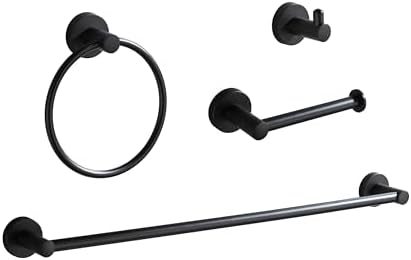 BGL Matte Black 4-Piece Bathroom Hardware Set