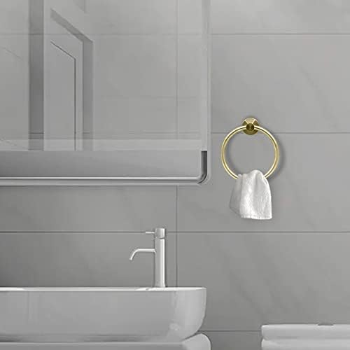 Gold-Tinted Wall-Mounted Towel Holder