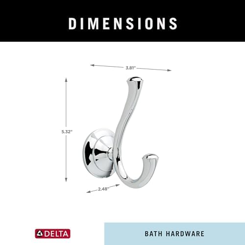 Delta Faucet 79435 Linden Towel Hook Polished Chrome