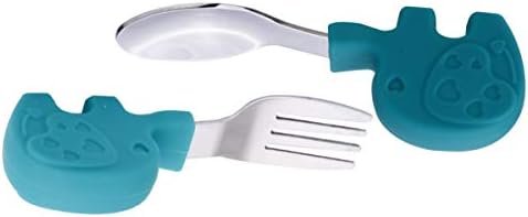 Toddmoney Baby Silicone Training Flatware Set for Toddler